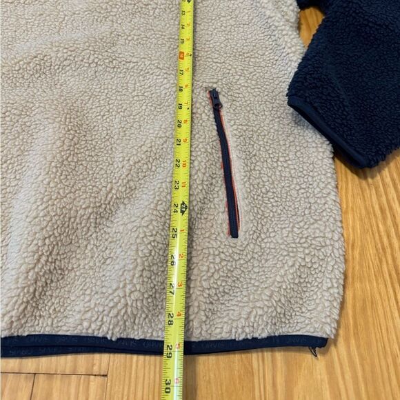 Orvis Snap-Front Sherpa Fleece Pullover Men’s SIZE XXL Blue Beige Color Block - Picture 4 of 7